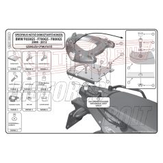   Csomagtartó alap BMW F 650 GS / F 800 (08-17) / F 700 GS (13-17) / F 800 GS Adventure (13-18) GIVI