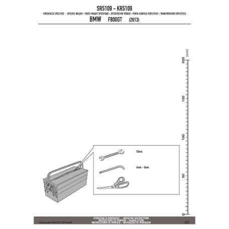 Csomagtartó alap BMW F 800 GT (13-19), BMW F 800 R (2015-2019), BMW F 800 ST (2006-2016) GIVI