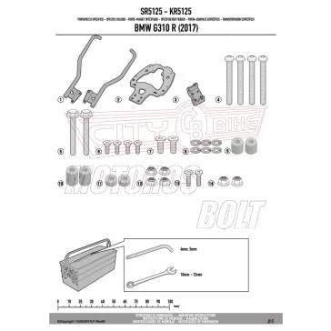 Csomagtartó alap BMW G 310 R (2017-2025) GIVI