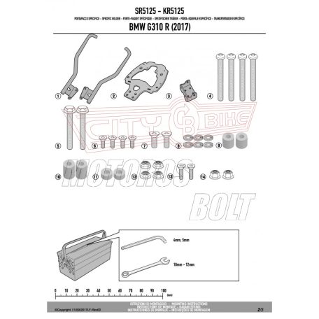 Csomagtartó alap BMW G 310 R (2017-2024) GIVI