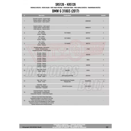 Csomagtartó alap BMW G 310 GS (2017-2024) GIVI