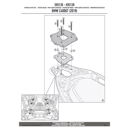 Csomagtartó kiegészítő BMW C 400 GT (2019-2024) GIVI