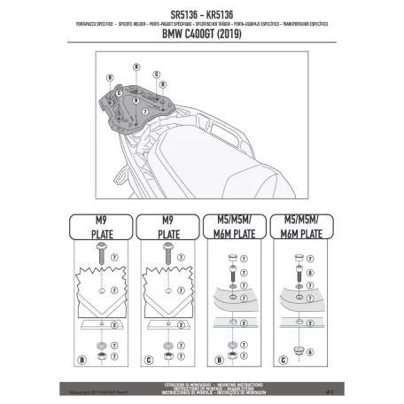 Csomagtartó kiegészítő BMW C 400 GT (2019-2024) GIVI