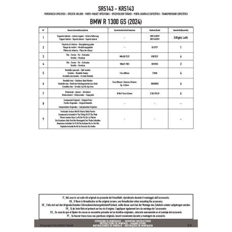 Csomagtartó BMW R 1300 GS (2024-2026) GIVI