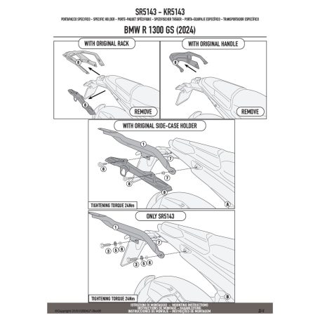 Csomagtartó BMW R 1300 GS (2024-2026) GIVI
