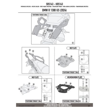Csomagtartó BMW R 1300 GS (2024-2026) GIVI