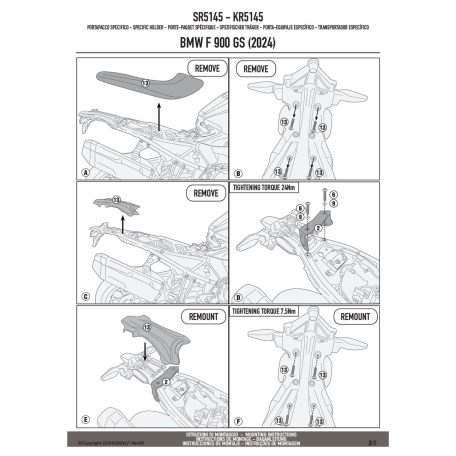 Csomagtartó BMW F 900 GS (2024-2025) GIVI