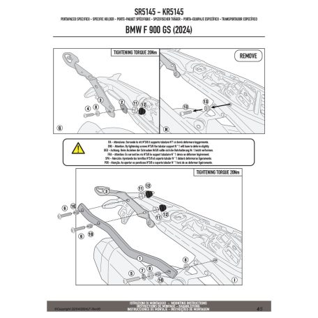 Csomagtartó BMW F 900 GS (2024-2025) GIVI