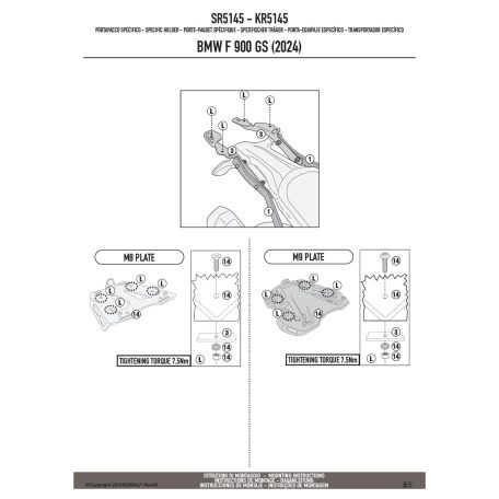 Csomagtartó BMW F 900 GS (2024-2025) GIVI