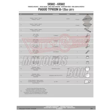 Csomagtartó alap Piaggio Typhoon 50-125 (11-17) GIVI