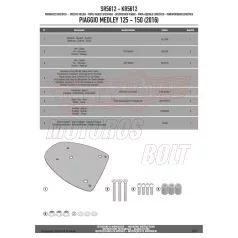   Csomagtartó alap Piaggio Medley 125-150 (2016-2018) / Piaggio Medley 125-150 I-GET Medley S 125-150 (20-24GIVI