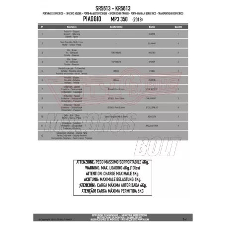 Csomagtartó alap Piaggio MP3 350-400-500 Sport / Business (2018-2021) GIVI