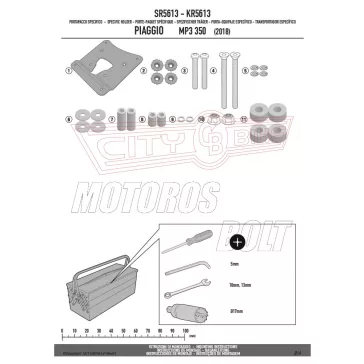   Csomagtartó alap Piaggio MP3 350-400-500 Sport / Business (2018-2021) GIVI