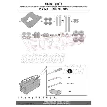Csomagtartó alap Piaggio MP3 350-400-500 Sport / Business (2018-2021) GIVI