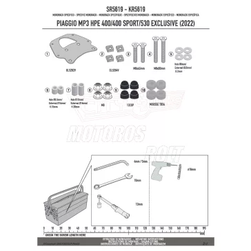   Csomagtartó Piaggio MP3 HPE 400 / 400 Sport - 530 Exclusive (2022-2026) GIVI