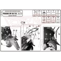 Csomagtartó Piaggio Zip 50-125 (00-12) GIVI