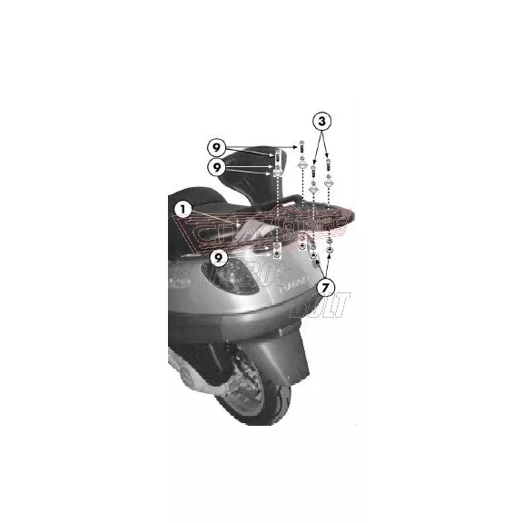 Csomagtartó Piaggio X9 125-180-250 (00-02) / Piaggio X9 200-250-500 Evolution (03-08) / Piaggio X9 500 (01-02) GIVI Csomagtartó Piaggio X9 125-180-250 (00-02) / Piaggio X9 200-250-500 Evolution (03-08) / Piaggio X9 500 (01-02) GIVI