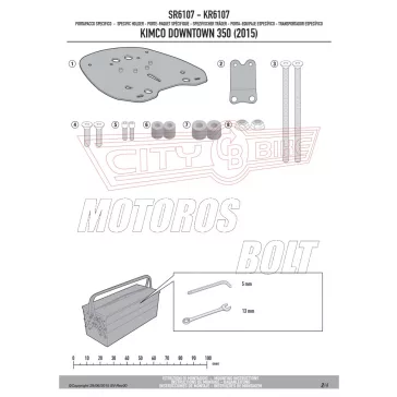   Csomagtartó alap Kymco Downtown ABS 125I / 350I (2015-2024) GIVI