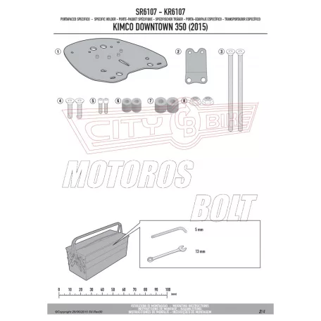 Csomagtartó alap Kymco Downtown ABS 125I / 350I (2015-2024) GIVI