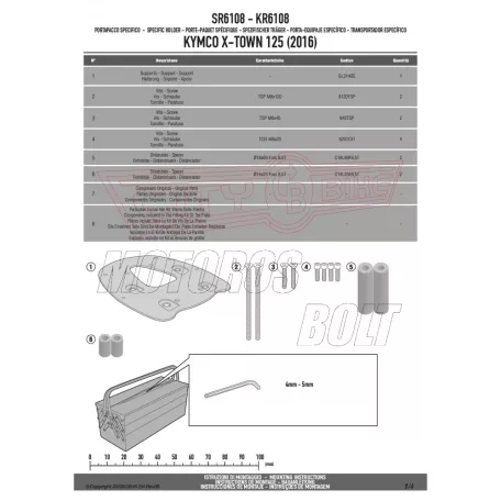 Csomagtartó alap Kymco Xtown 125-300 (2016-2024) GIVI