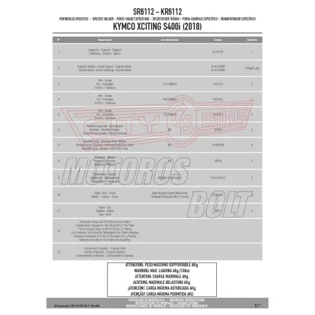 Csomagtartó alap Kymco Xciting S400I (2018-2024) GIVI