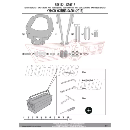 Csomagtartó alap Kymco Xciting S400I (2018-2024) GIVI
