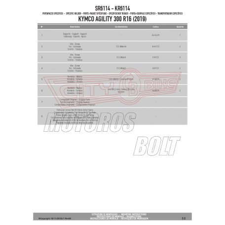Csomagtartó alap Kymco Agility 300-350 R16 (19-24) GIVI