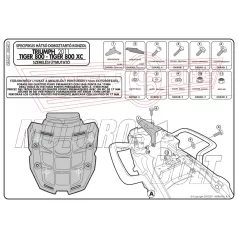   Csomagtartó alap TRIUMPH TIGER 800 / TIGER 800 XC / TIGER XR (11-17) / TRIUMPH Tiger 800 XC / 800 XR (2018) GIVI