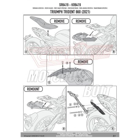Csomagtartó alap TRIUMPH Trident 660 (21-24) GIVI