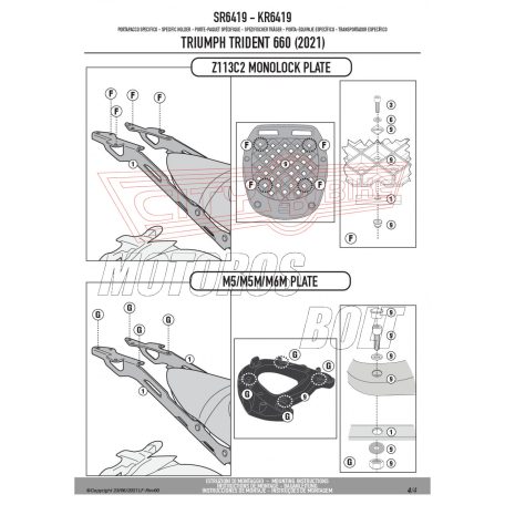 Csomagtartó alap TRIUMPH Trident 660 (21-24) GIVI