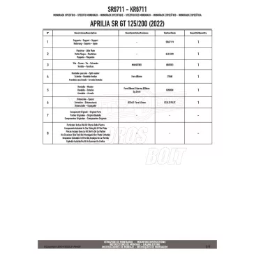 Csomagtartó APRILIA SR GT 125-200 (22-26) GIVI