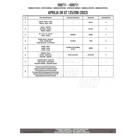 Csomagtartó APRILIA SR GT 125-200 (22-26) GIVI