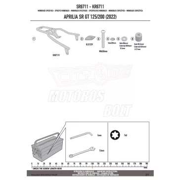 Csomagtartó APRILIA SR GT 125-200 (22-26) GIVI