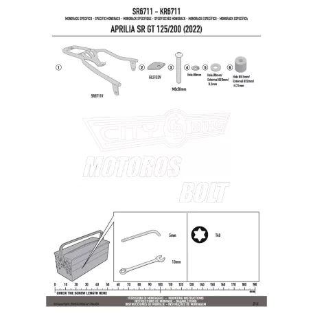 Csomagtartó APRILIA SR GT 125-200 (22-26) GIVI