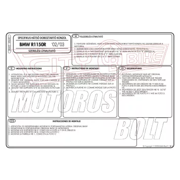   Csomagtartó BMW R 850 R (03-07) / BMW R 1150 R (01-06) GIVI MonoKEY dobozhoz