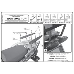 Csomagtartó BMW R 1200 GS (04-12) GIVI MonoKEY dobozhoz