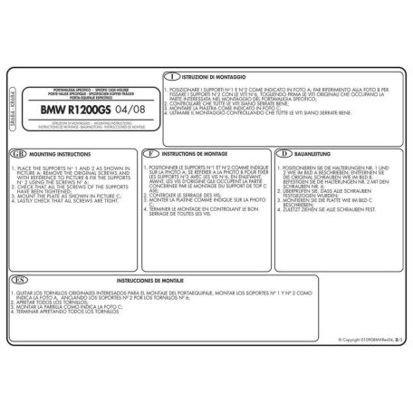 Csomagtartó BMW R 1200 GS (04-12) GIVI MonoKEY dobozhoz