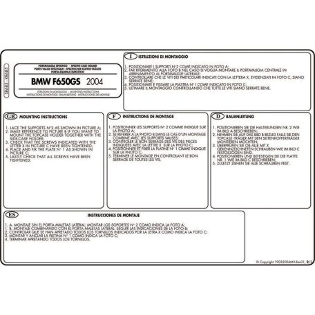 Csomagtartó BMW F 650 GS (04-07) / G 650 GS (11-17) GIVI MonoKEY dobozhoz