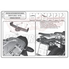 Csomagtartó BMW R 1200 GS (04-12) GIVI MonoKEY dobozhoz