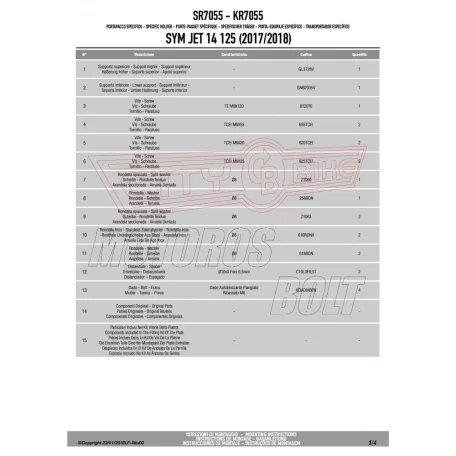 Csomagtartó alap SYM JET 14 125 (2017-2020) GIVI