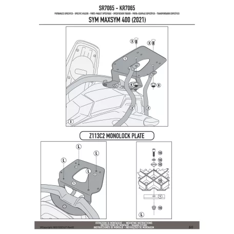 Csomagtartó SYM Maxsym 400 (2021-2025) GIVI