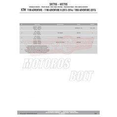   Csomagtartó alap KTM 1050 Adventure (2015-2016) / 1090 Adventure (2017-2018) / KTM 1190 Adventure / Adventure R (2013-2016) GIVI