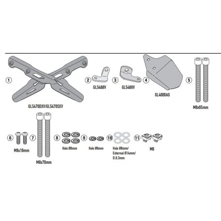 Csomagtartó KTM Duke 790 (2018-2020) / 890 Duke R (2021-2023) GIVI