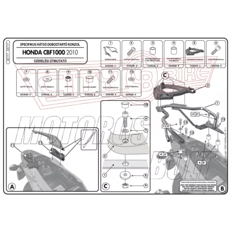 Csomagtartó alap Honda CBF 1000 / CBF 1000 ST (10-14) GIVI