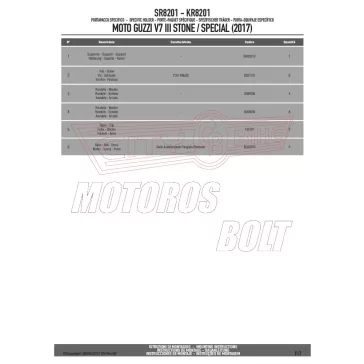   Csomagtartó alap Moto Guzzi V7 III Stone / Special (2017-2020) GIVI
