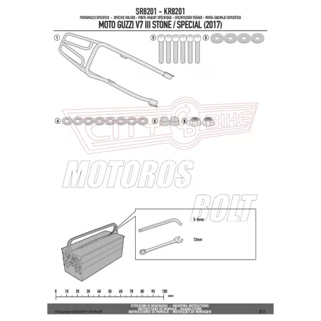 Csomagtartó alap Moto Guzzi V7 III Stone / Special (2017-2020) GIVI