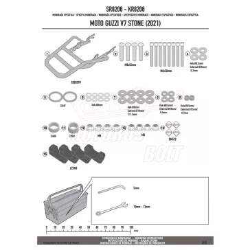   Csomagtartó MOTO GUZZI V7 850 Stone / SPECIAL 850 (2021-2026) GIVI