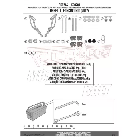 Csomagtartó alap Benelli Leoncino 500 (17-24) GIVI