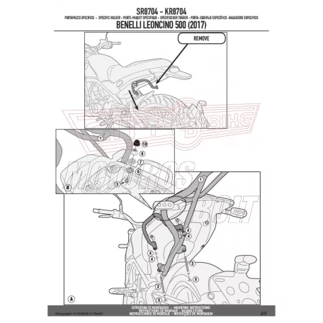 Csomagtartó alap Benelli Leoncino 500 (17-24) GIVI