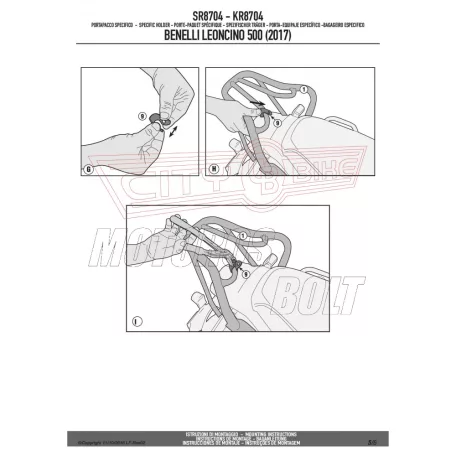 Csomagtartó alap Benelli Leoncino 500 (17-24) GIVI